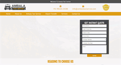 Desktop Screenshot of ambalataxiservice.com